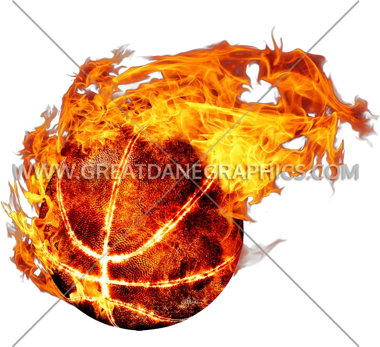 Flames Clipart Fireball Basketball Logo Fire Ball Png Flaming Basketball Png