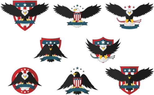 Eagle Seal Flat Icons 142520 Vector Art Eagle Vector Png Spread Eagle Icon