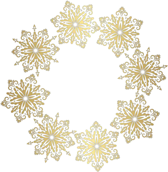 Download Hd Gold Snowflakes Border Gold Snowflake Border Transparent Png Snowflake Border Transparent Background