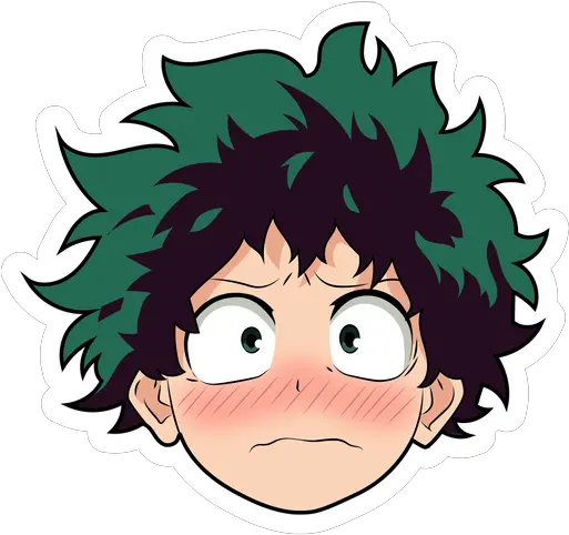 My Hero Academia Shy Izuku Midoriya Deku Blushing Png Izuku Midoriya Transparent