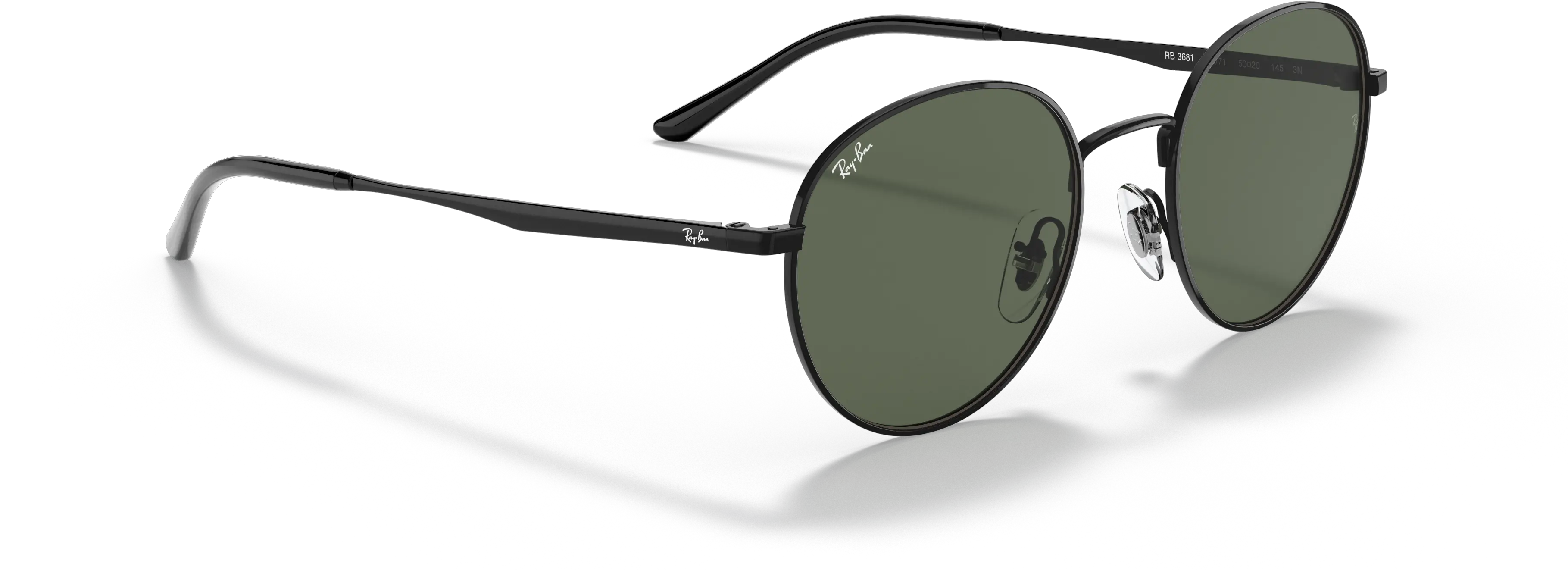 Ray Ban Rb3681 50 Green Classic G15 U0026 Black Sunglasses Png Ban Icon