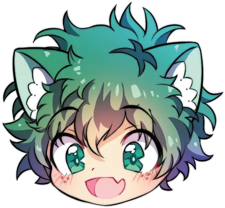 Midorinya Izuku My Hero Academia Chibi Cat Png Deku Transparent