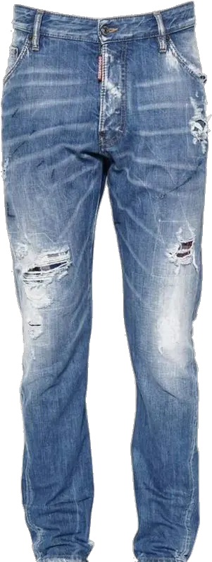 Dsquared2 17cm Tidy Biker Fit Ripped Denim Jeans Pocket Png Ripped Jeans Png
