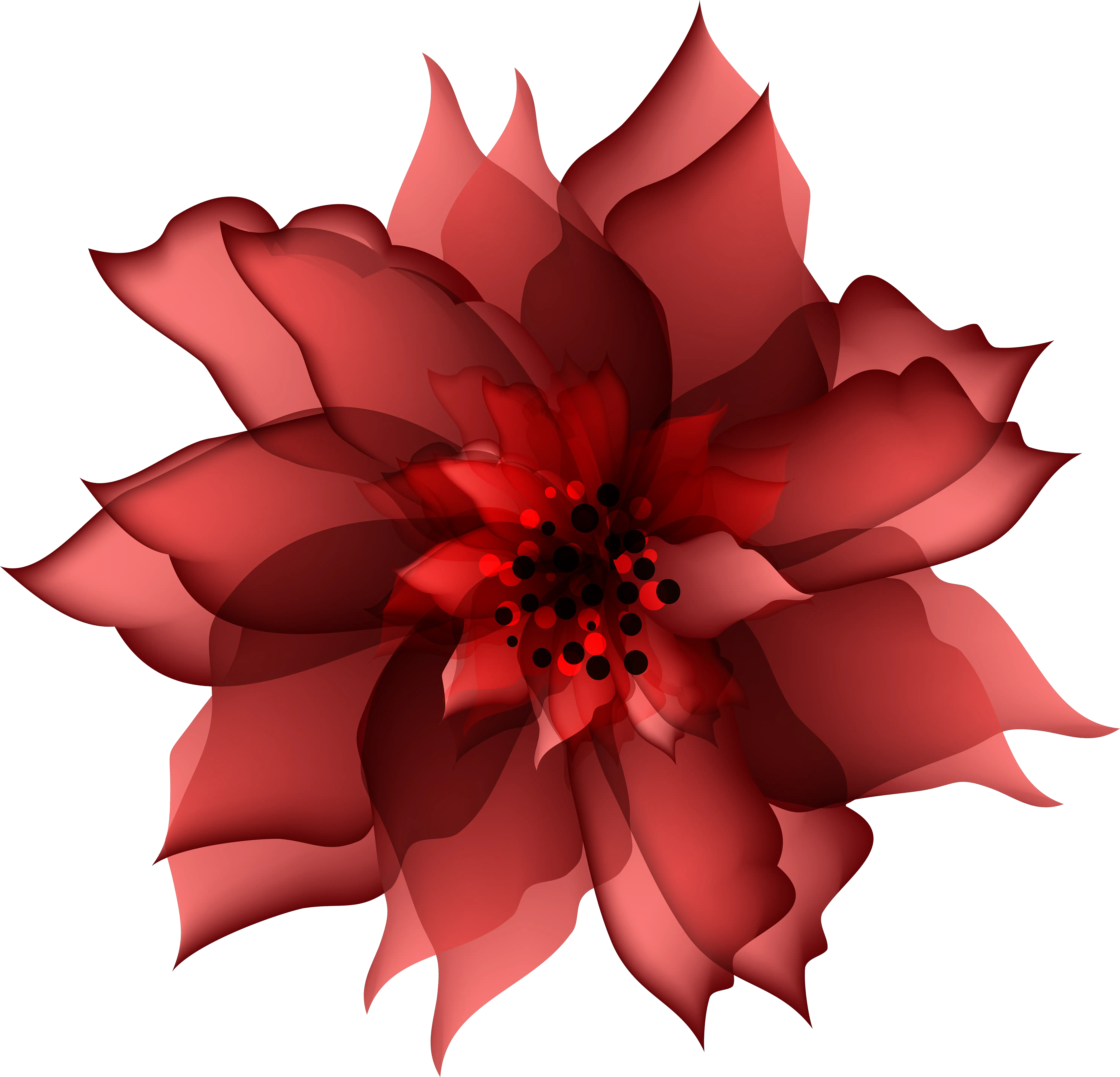 Red Flower Clip Art Decorative Flower Red Transparent Png Blue Flowers Png Transparent Flowers Clipart Png