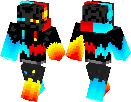 Minecraft Fire And Ice Enderman Skin Skins De Minecraft De Enderman Png Enderman Png