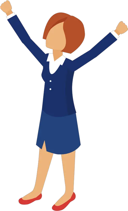 Cartoon Business Woman With Hands Up Free Stock Photos Transparent Cartoon Business Woman Png Hands Up Png