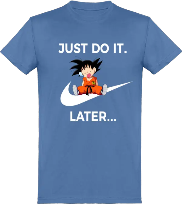 Download Just Do It Later Dragon Ball Son Goku Fall Asleep Just Do It Later Sleepy Sloth Png Just Do It Png