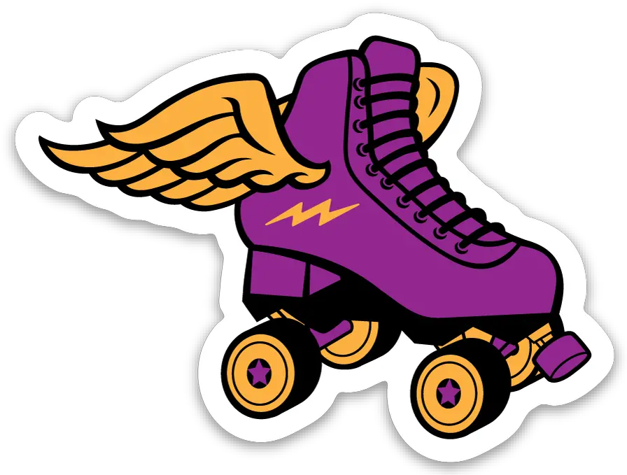 Roller Derby Gives You Wings Roller Skate Sticker U2014 Gumption Clip Art Png Roller Skate Png