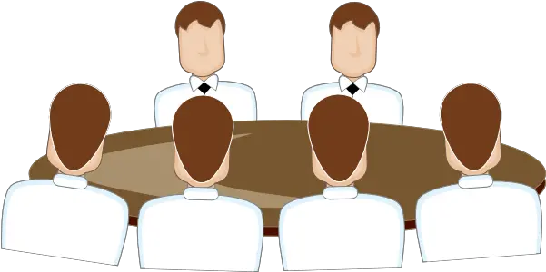 Management Review Meeting Icon Clip Art Library 6 People Round Table Cartoon Png Meeting Table Icon