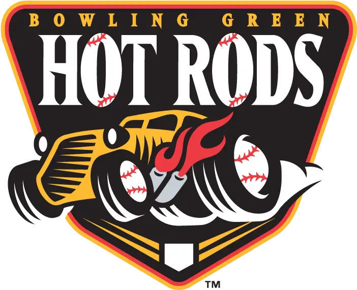 Bowling Green Hot Rods Primary Logo Midwest League Mwl Bowling Green Hot Rods Old Logo Png Pentagon Logo