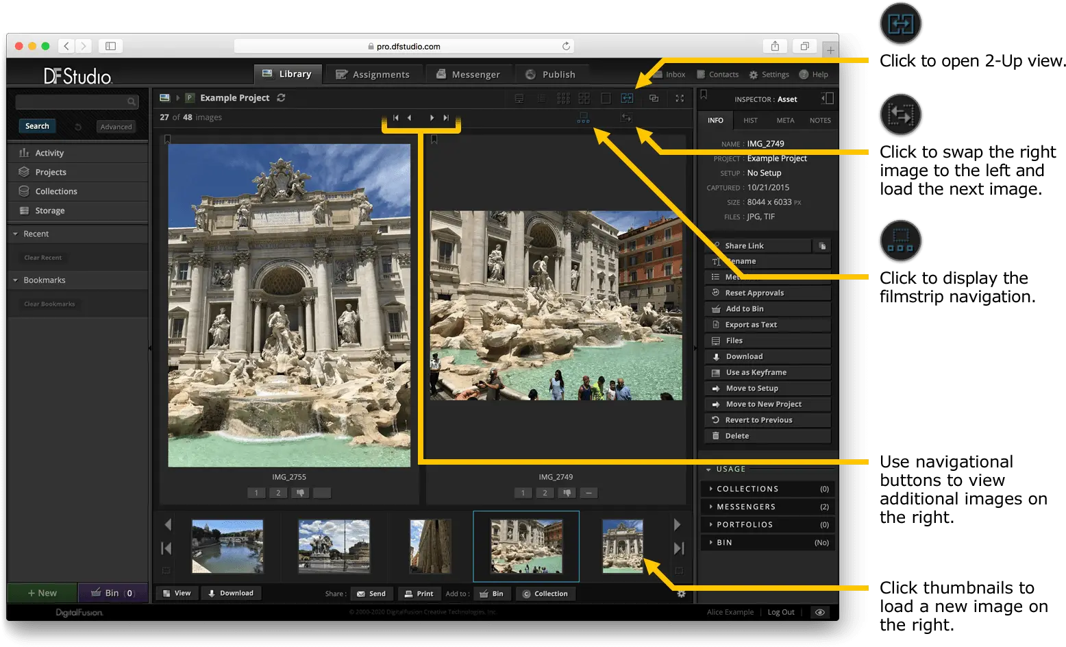 Navigate The Df Studio Interface U2013 Knowledge Base Trevi Fountain Png Ps Messages Icon
