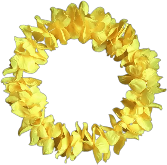 Yellow Hawaiian Flower Necklace Transparent Png Stickpng Transparent Png Hawaiian Lei Flower Necklace Png Hawaiian Flowers Png