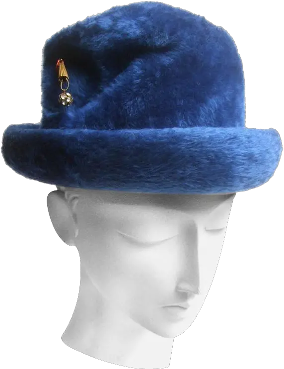 Schiaparelli Paris Fuzzy Blue Wool Hat 1960u0027s Hats Costume Hat Png Ushanka Png