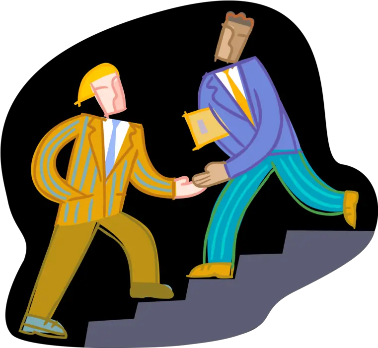 Colleagues Pass Vector Image Illustration Png Stairs Icon Vector