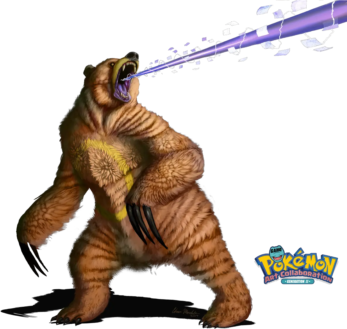 Download Hd 217 Ursaring Used Hyper Beam And Scary Face In Ursaring Fan Art Png Scary Face Png