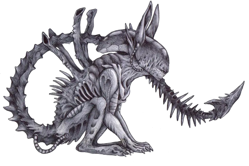 Download Cat Xenomorph By Zombiemutt13 Xenomorph With Cat Alien Vs Predator Drawing Png Xenomorph Transparent