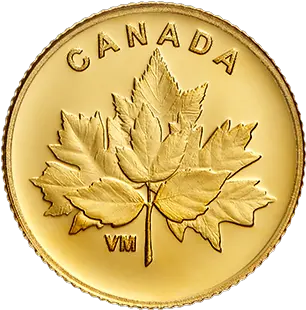 05 G Pure Gold Coin Bouquet Of Maple Leaves Mintage Gram Gold Coin Png Canadian Leaf Png
