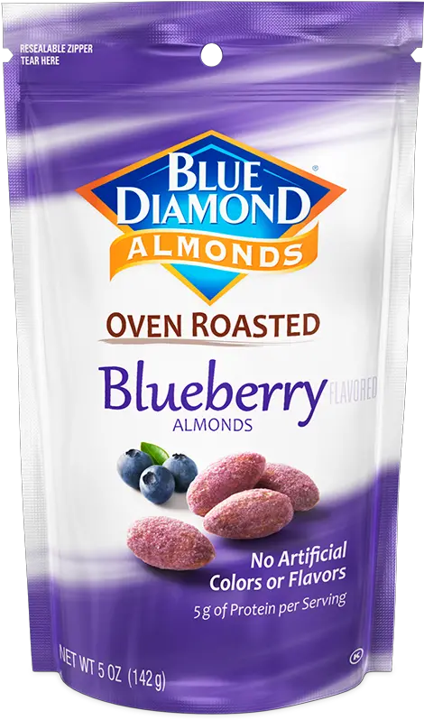 Blueberry Almonds Oven Roasted Blue Diamond Blue Diamond Blueberry Almonds Png Almonds Png