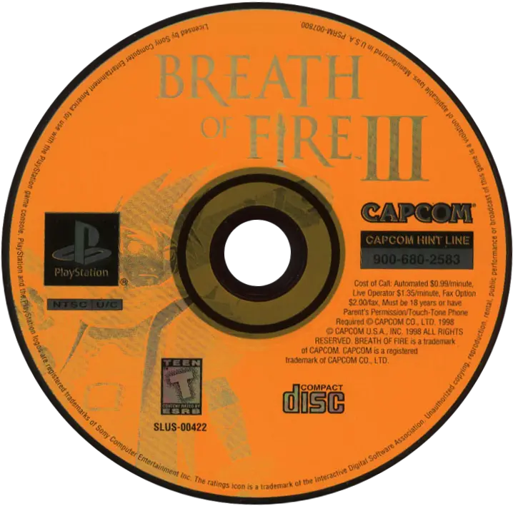 Breath Of Fire 3 Disc Png Image Breath Of Fire Iii Disc Line Of Fire Png