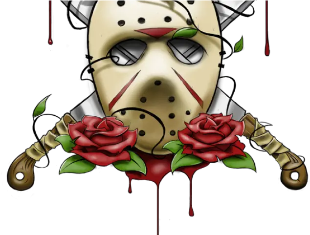 Horror Clipart Casper Jason Friday The 13th Tattoo Mascara De Jason Dibujo Png Friday The 13th Logo Png