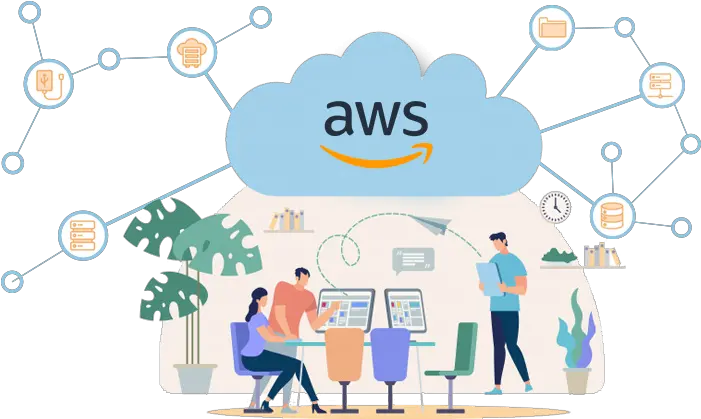 Amazon Web Services Information Exchange In Communication Png Aws Png