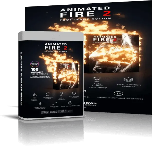 Graphicriver Animated Fire 2 Photoshop Action 4download New Year Png Animated Fire Png