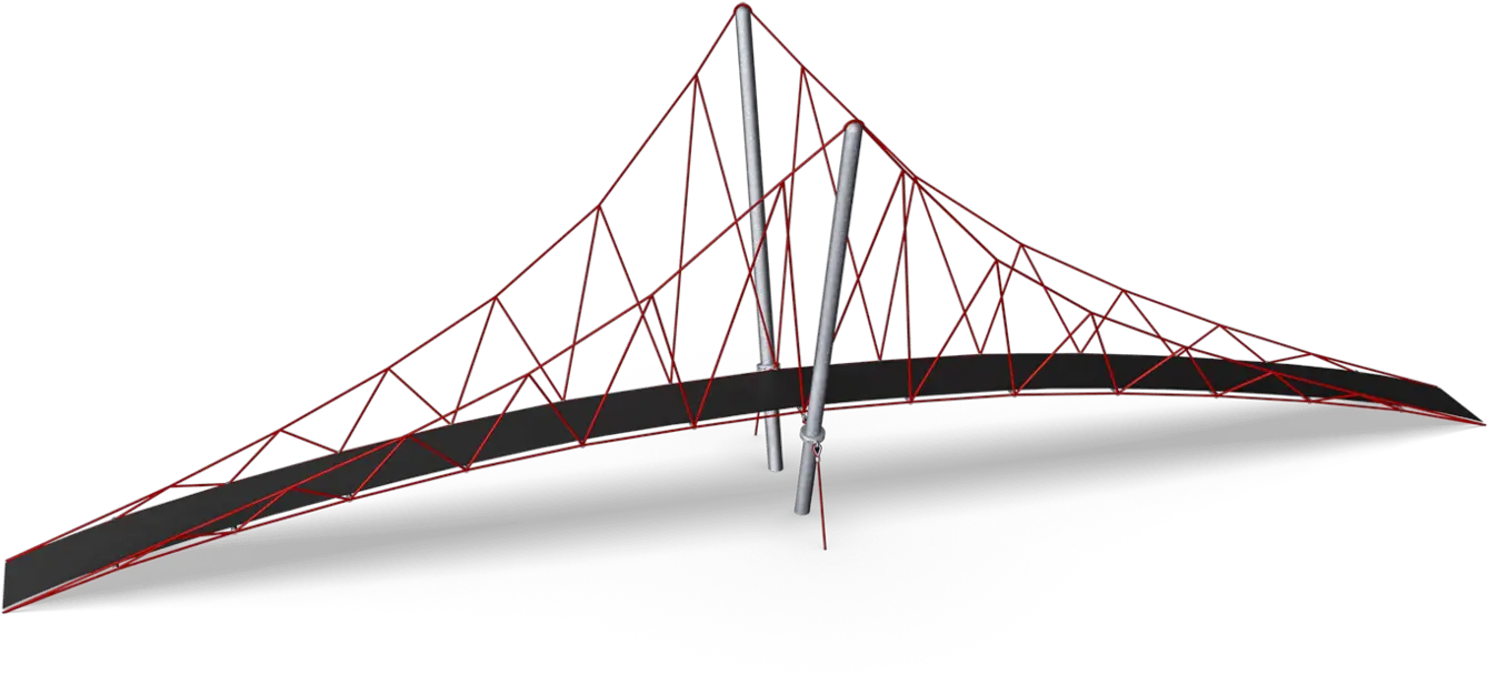 Small Suspension Bridge 14m Play Bridges Small Suspension Bridge Png Bridge Transparent