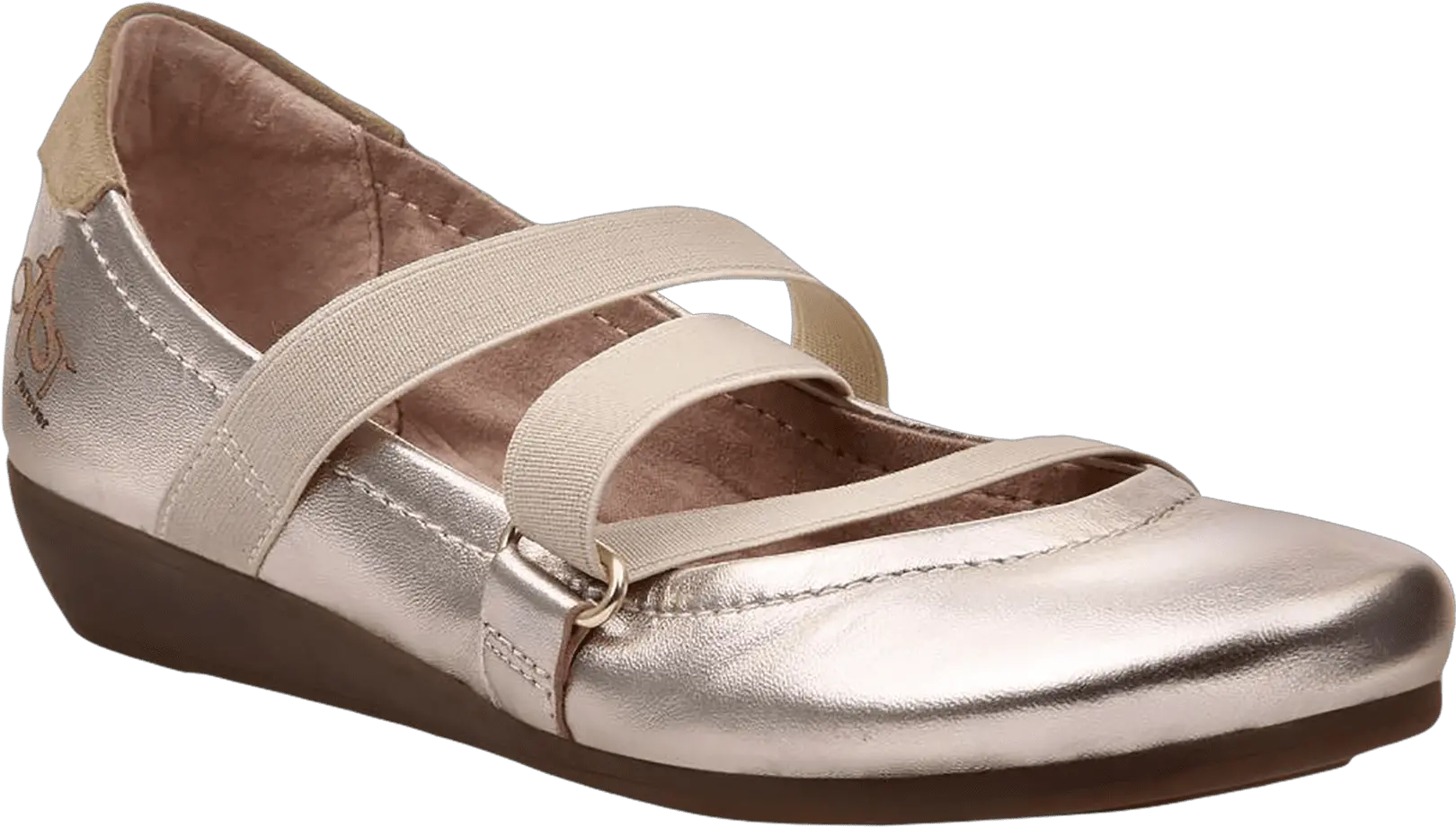 Anora In Old Gold Ballet Flats Round Toe Png Ballet Shoes Png