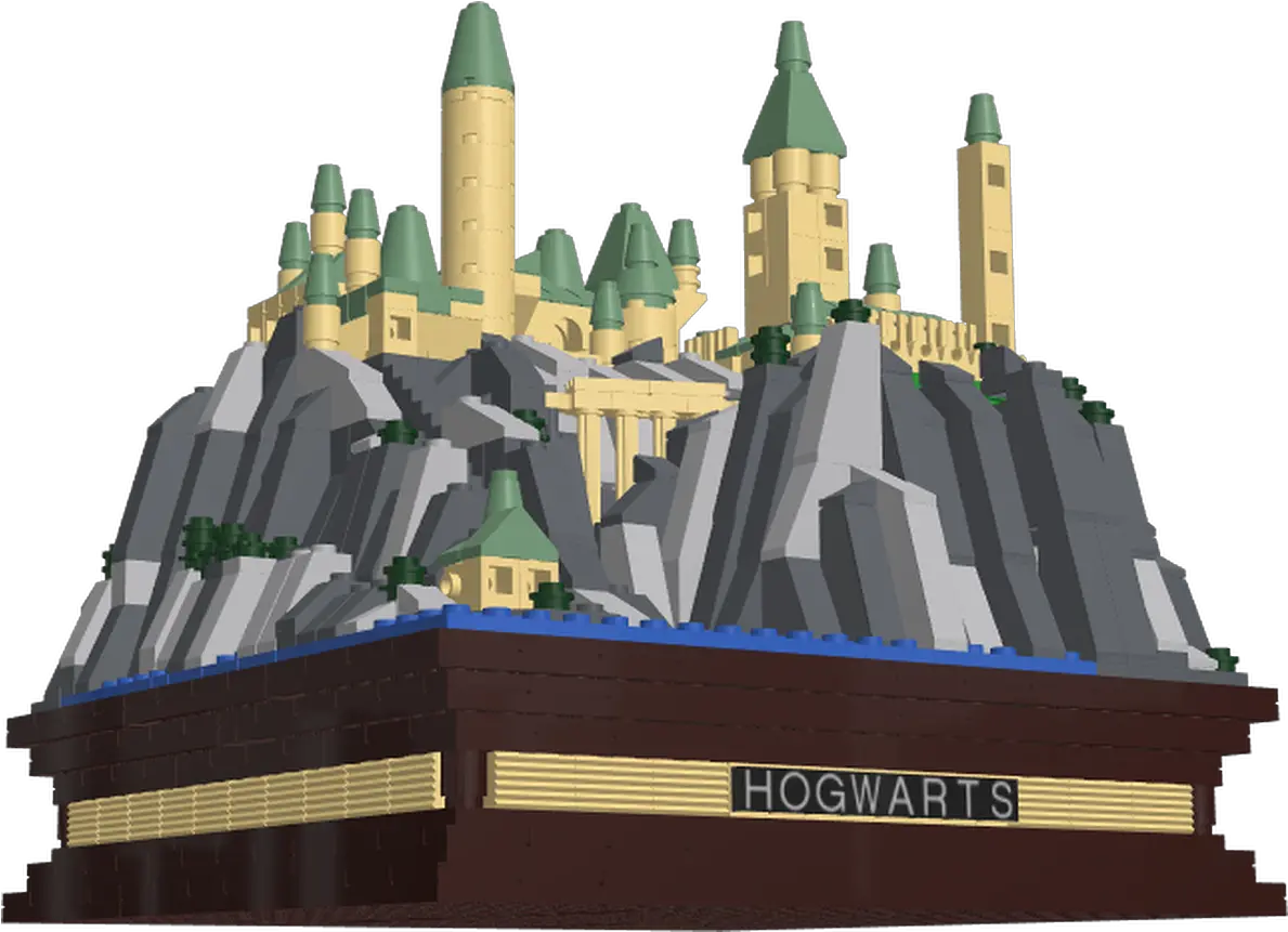 Mecabrickscom Hogwarts Microscale Castle Vertical Png Hogwarts Castle Png