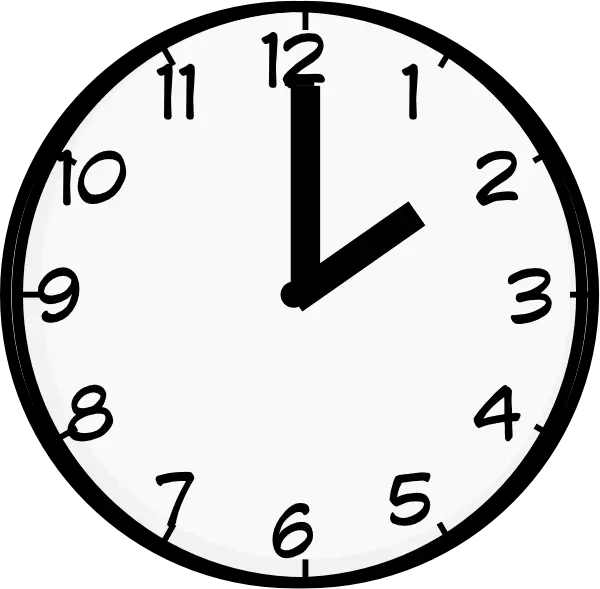 Clock Black And White Png