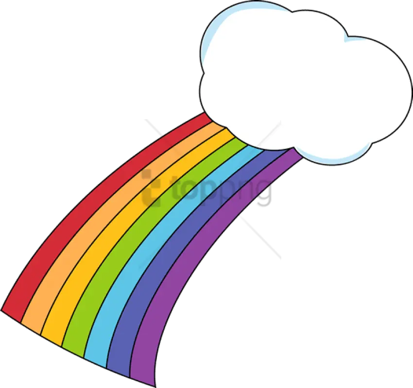 Download Drawn Rainbow Cloud Png Rainbow And Cloud Clipart Cloud And Rainbow Clip Art Clouds Clipart Png png