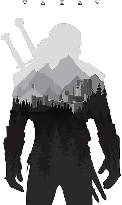 Witcher Icon Witcher Poster Art Hd Png Download Geralt Of Rivia Minimalist Witcher Icon Png