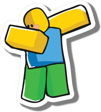 The Dabbing Noob Laminated Vinyl Sticker U2013 Sango Deliveryman Png Noob Png