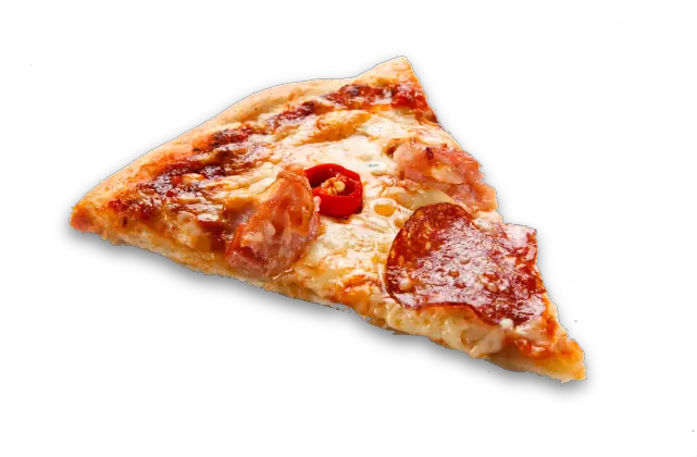 Download Hd Italian Pizza Slice Of A Pepperoni In Pizza Ham And Cheese Slice Png Pepperoni Pizza Png