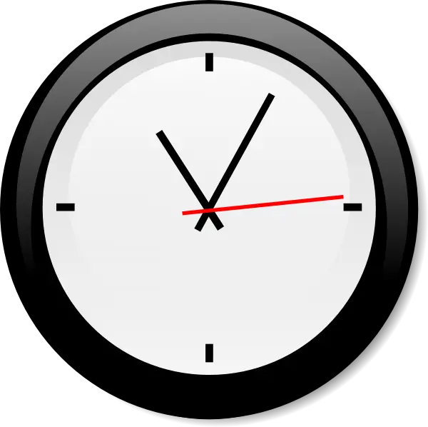 Black And White Clock Png