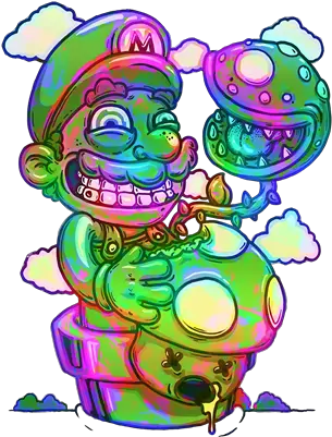 Trippy Mario Affordable Cool Designs T Shirt Designs Png Trippy Png