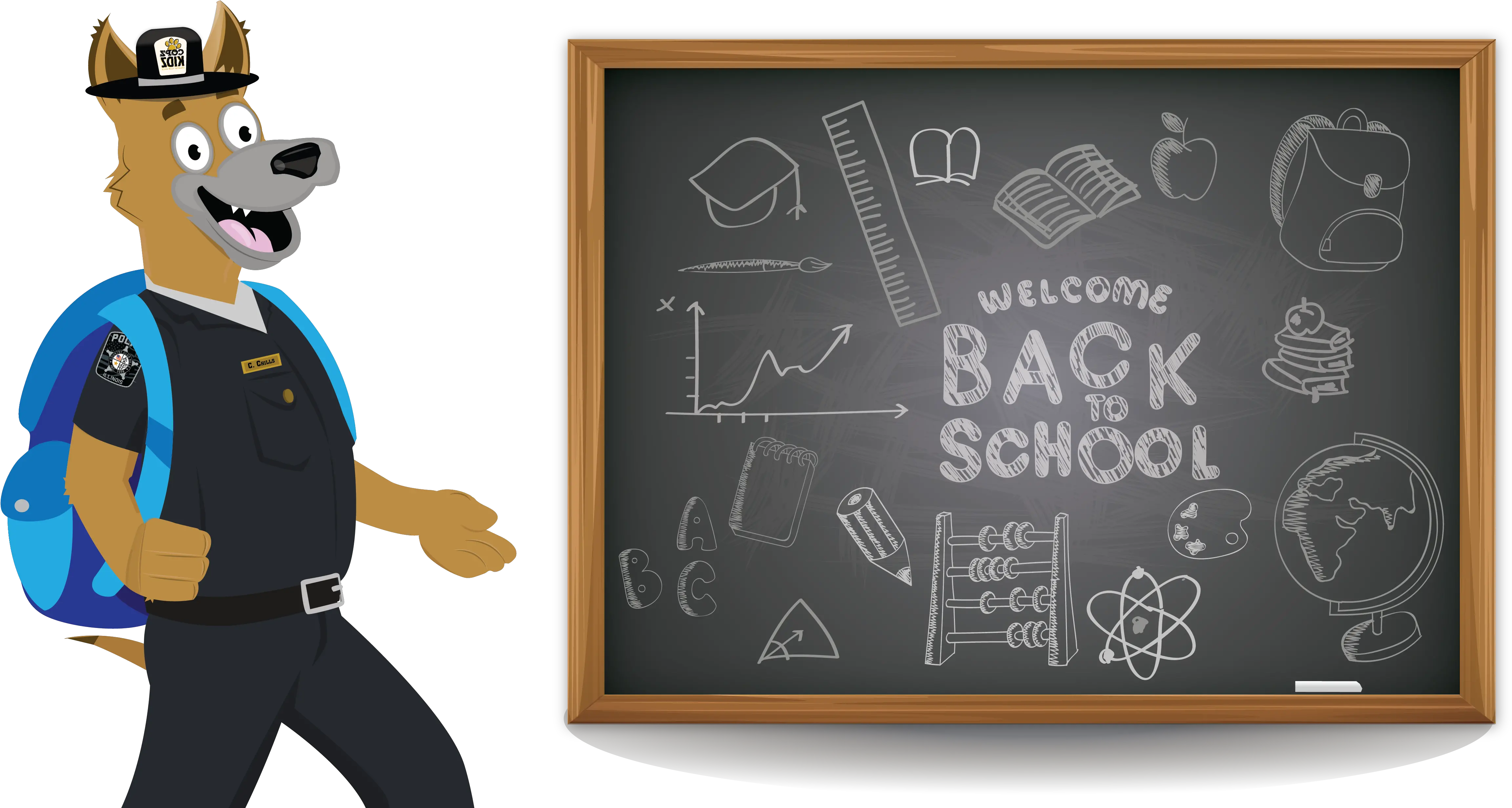 Welcome Back To School Safety Tips And More With Officer Blackboard Png Welcome Back Png