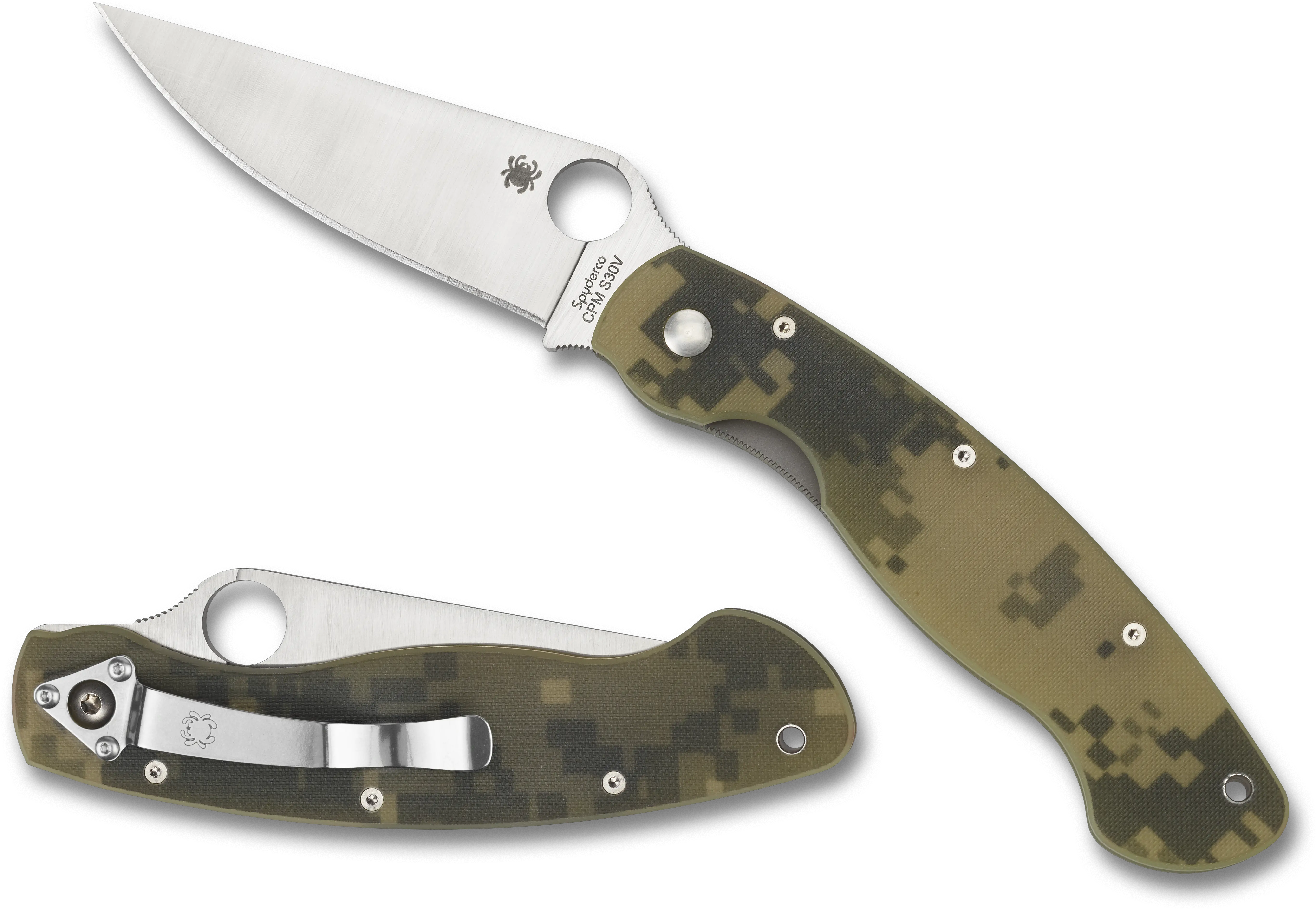 Military Model G 10 Digital Camo Spyderco Inc Spyderco Military Png Camo Png