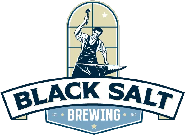 Black Salt Brewery Design U0026 Illustration By Ebbe Overbye Illustration Png Blacksmith Logo