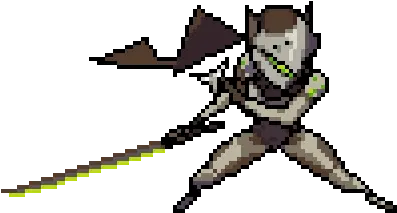 All Overwatch Pixel Sprays Transparent Png Format Genji Pixel Spray Video Game Png