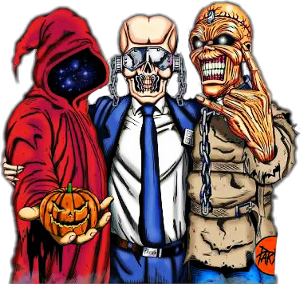 Helloween Megadeth Iron Maiden Png Vic Rattlehead And Eddie Iron Maiden Png