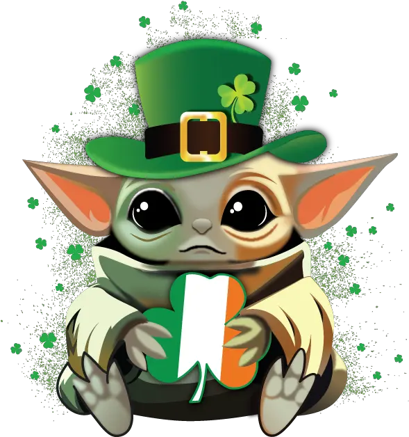 Baby Yoda Irish Flag St Baby Yoda Saint Patricks Png Leprechaun Png