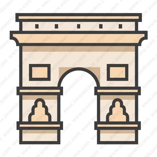 Download Arc De Triomphe Vector Icon Arch Shaped Png Arc De Triomphe Icon