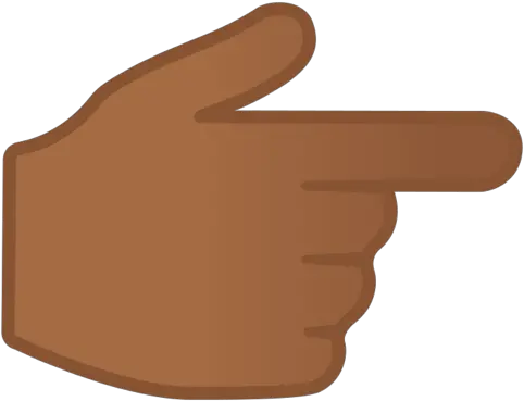 Backhand Index Pointing Right Medium Dark Skin Tone Emoji Emoji Point Finger Png Finger Pointing Png