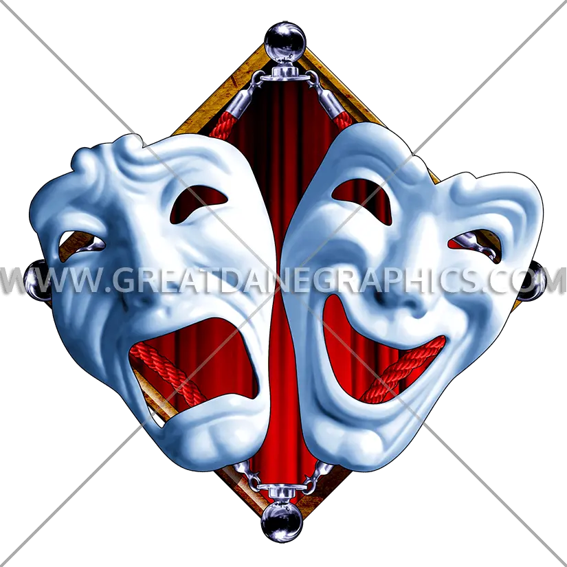 Drama Masks Production Ready Artwork For T Shirt Printing Cry Now Laugh Later Png Drama Masks Png