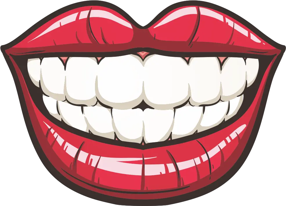 Lip Print Png Cartoon Lips And Teeth Lip Print Png