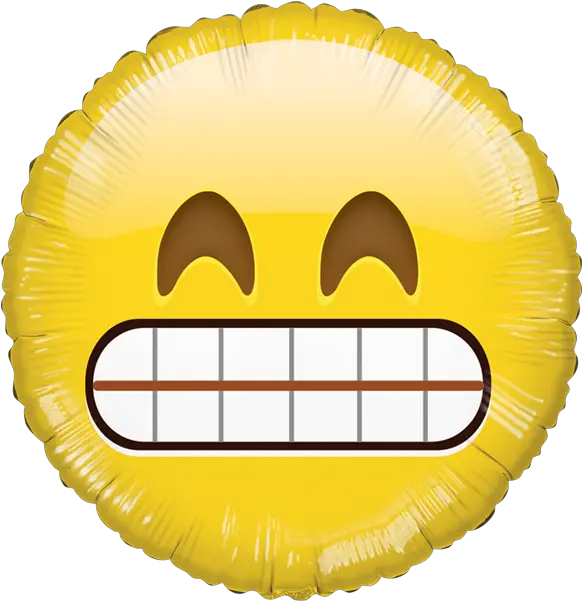 Download Hd Globo Emoji Dientes Hb Emoji Foil Balloon Png Awkward Smiley Balloon Emoji Png