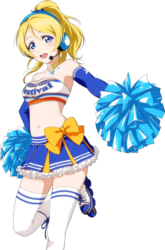 School Idol Tomodachi Cards Album 161 Ayase Eli Sr Love Live Eli Cheerleader Png Cheerleader Png