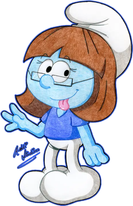 Shini Smurf By Kiss The Iconist Cartoon 500x730 Png Kiss Cartoon Icon