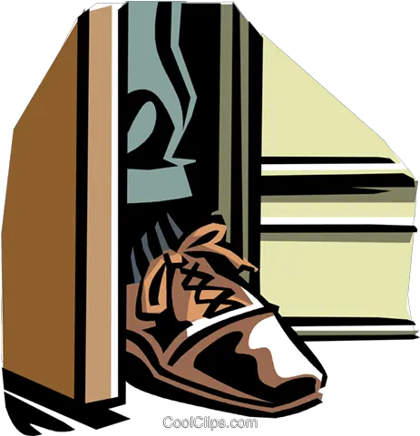 Foot In The Door Royalty Free Vector Clip Art Illustration Foot In The Door Vector Png Door Clipart Png